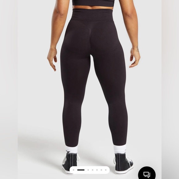 Gymshark LIFT CONTOUR SEAMLESS LEGGINGS. Depth Purple/Black Marl. Size Small. - Picture 2 of 6